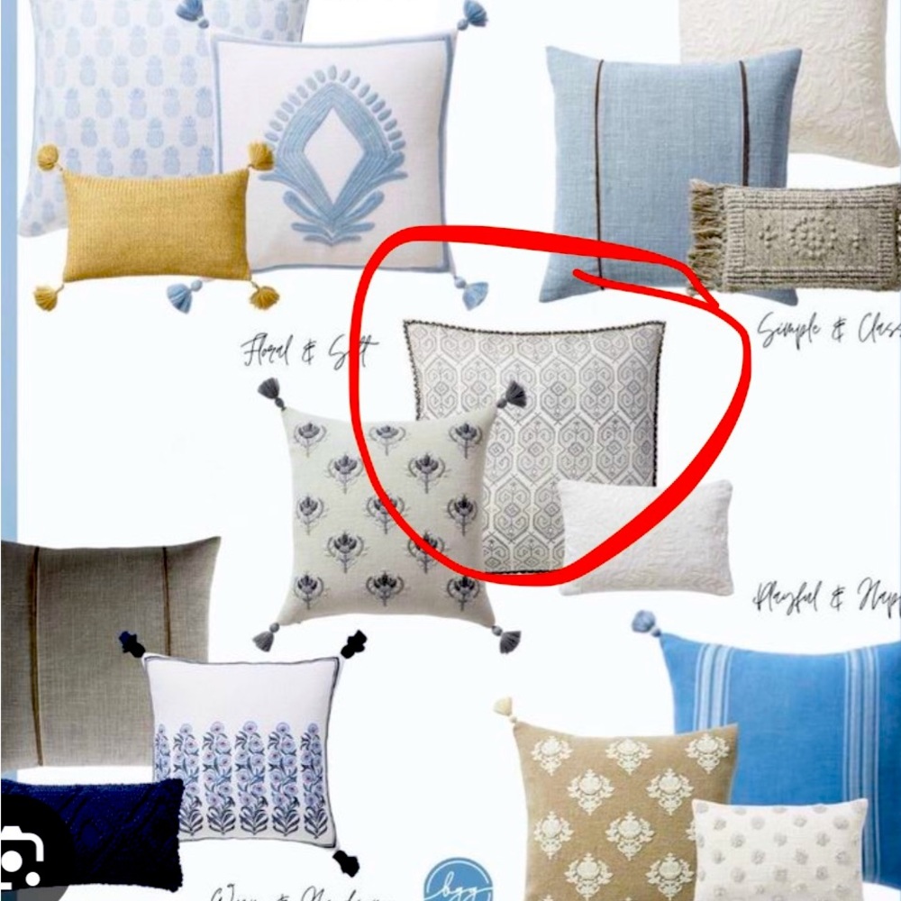 Serena & Lily Jamesport Pillows Set of Three 2) 20”x20” 1) 12”x 21” Perfect